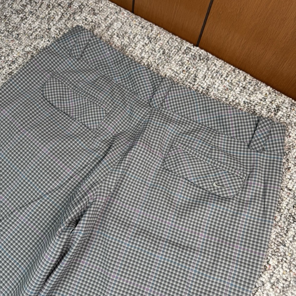 Nike Golf Pants Womens 10 Fits 33x31 Gray Blue Purple Check Dri Fit 416645-015 - Picture 12 of 12